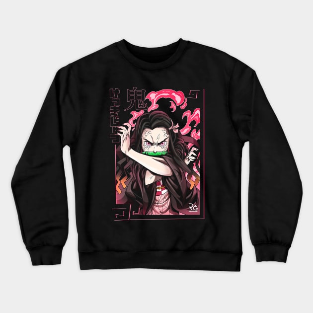 Nezuko Demon Slayer Crewneck Sweatshirt by NightHunter